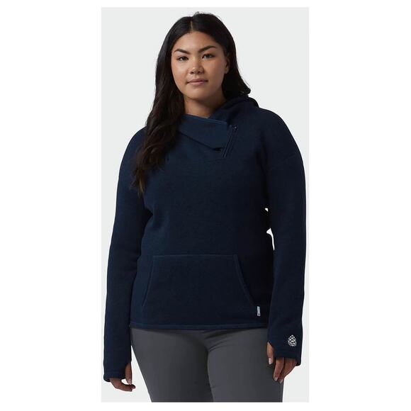 Stio Womens Blue Sweetwater Fleece Pullover Hoodie Zip Neck - Medium 100048 - Picture 1 of 10